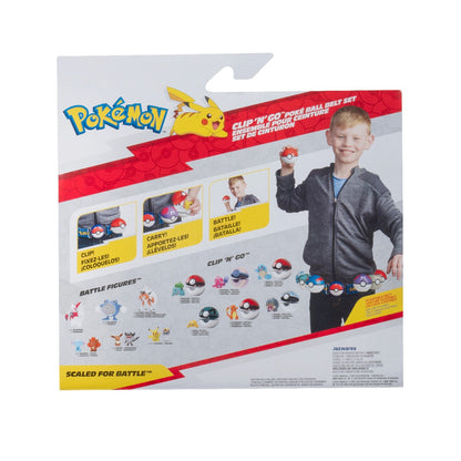 POKEMON - SET FIGURINA SI CENTURA CLIP N GO, QUAXLY WITH POKÉ BALL, DIVE BALL & WATER THEMED BELT W16 (PKW3645)