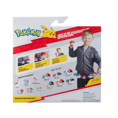 POKEMON - SET FIGURINA SI CENTURA CLIP N GO, BULBASAUR #1 WITH LEVEL BALL, NEST BALL AND BULBASAUR THEMED BELT W16 (PKW3646)