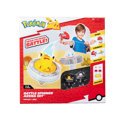 POKEMON - SET DE JOACA BATTLE SPINNER CU DOUA FIGURINE (PIKACHU #1, MEW, POKÉ BALL, & POKÉ BALL) (PKW4403)