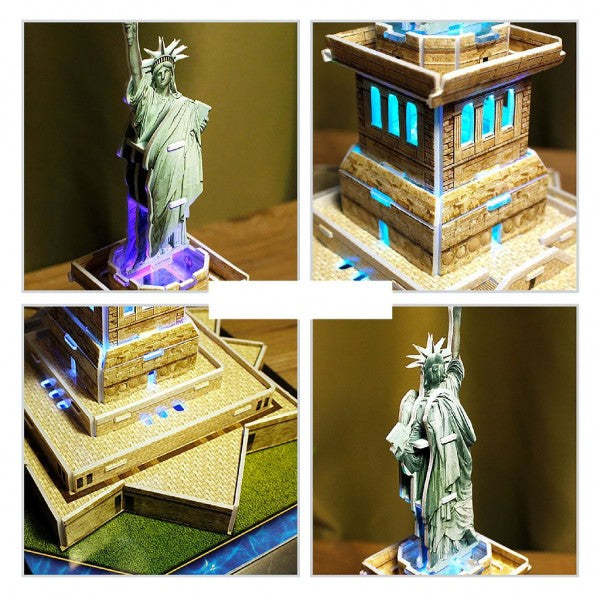 PUZZLE 3D CUBIC FUN LED STATUIA LIBERTATII 37 PIESE - CUBIC FUN (VDM2011569)