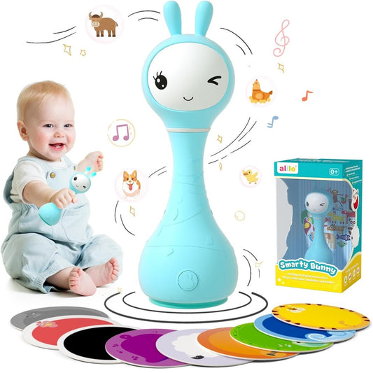 ALILO SMARTY BUNNY - IEPURAS INTERACTIV PENTRU BEBELUSI, ALBASTRU, RO/EN (R1/Blue)