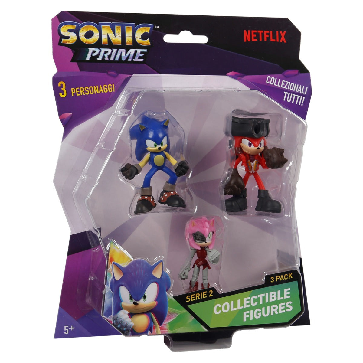 SONIC PRIME - SET 3 FIGURINE, BLISTER, DIVERSE MODELE, S2 (SON2220)