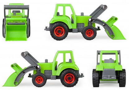 TRACTOR DE JUCARIE DIN LEMN NEGRU SI VERDE - LENA (LE04213)