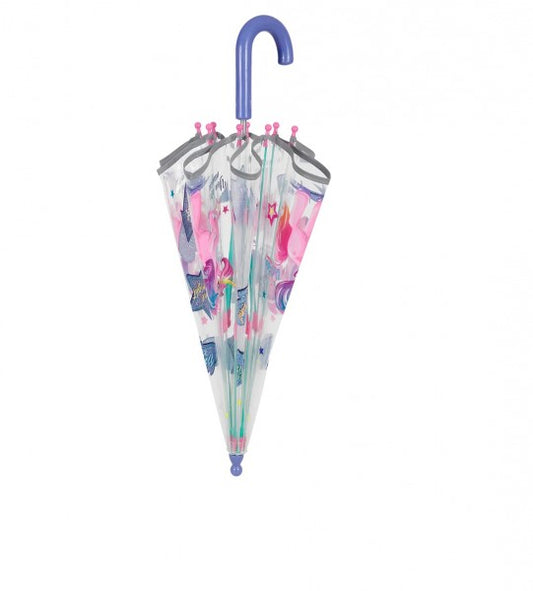 UMBRELA MANUALA UNICORN 42 CM TRANSPARENTA - PERLETTI (PE15621)