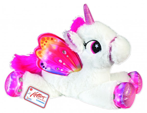 UNICORN PLUS RS TOYS 40 CM ALB CU ROZ - RS TOYS (RS10796)