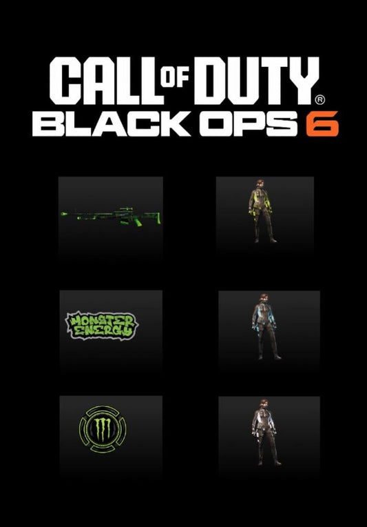 CALL OF DUTY: BLACK OPS 6 - EXCLUSIVE MONSTER ENERGY FULL SET BUNDLE PACK (DLC) (PC/PS4/PS5/XBOX ONE/SERIES X|S) - OFFICIAL WEBSITE - MULTILANGUAGE - WORLDWIDE