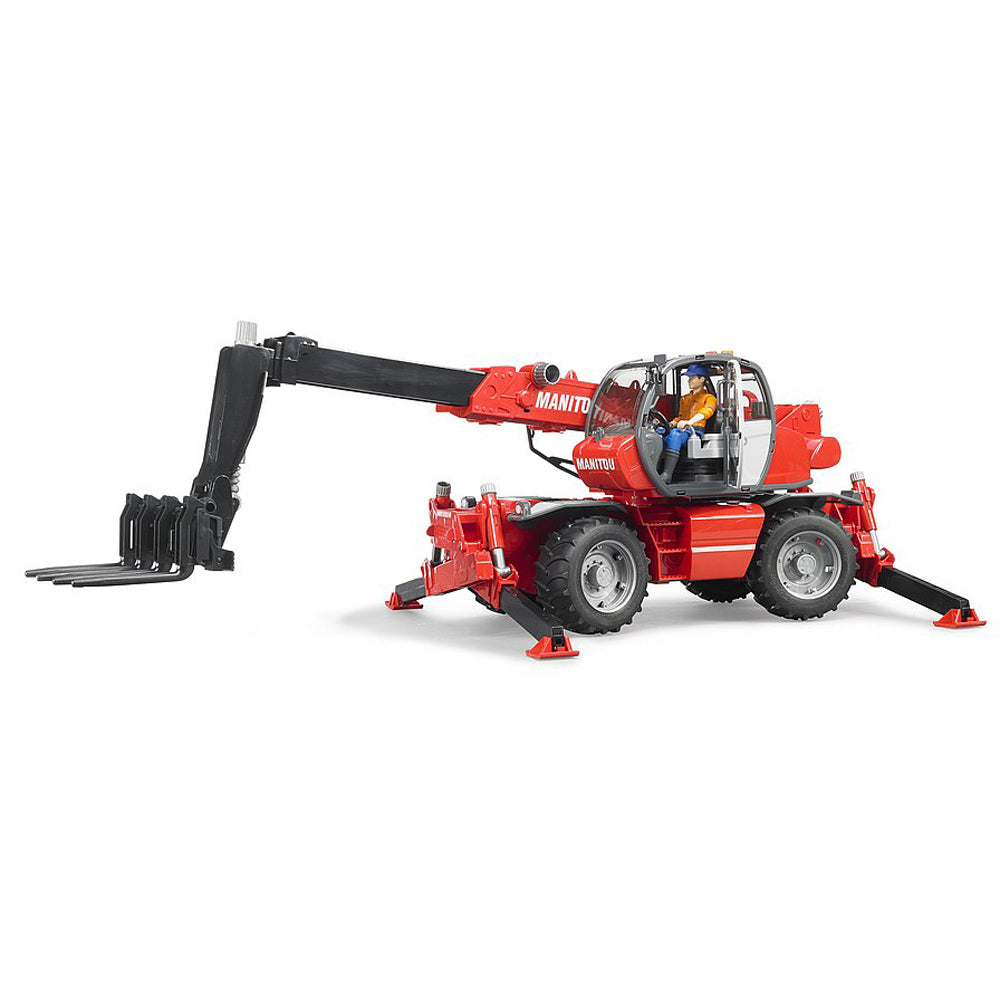 STIVUITOR TELESCOPIC CU ACCESORII MANITOU MRT 2150 - BRUDER (02129) - Libelula Vesela - Jucarii