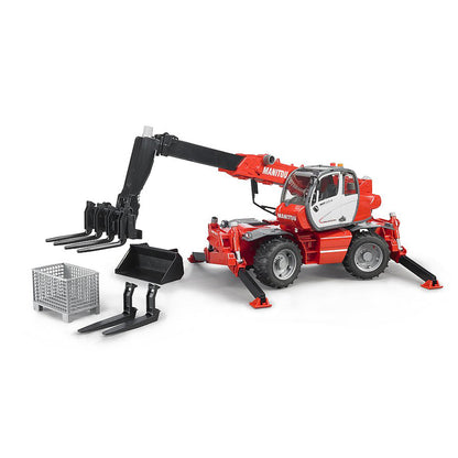 STIVUITOR TELESCOPIC CU ACCESORII MANITOU MRT 2150 - BRUDER (02129) - Libelula Vesela - Jucarii