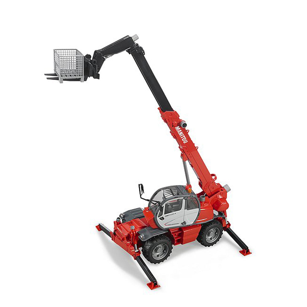 STIVUITOR TELESCOPIC CU ACCESORII MANITOU MRT 2150 - BRUDER (02129) - Libelula Vesela - Jucarii