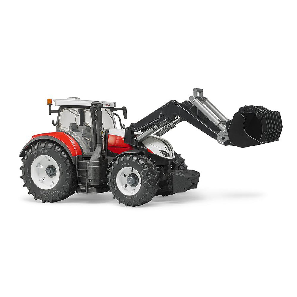 TRACTOR STEYR 6300 TERRUS CVT CU INCARCATOR FRONTAL - BRUDER (03181) - Libelula Vesela - Jucarii