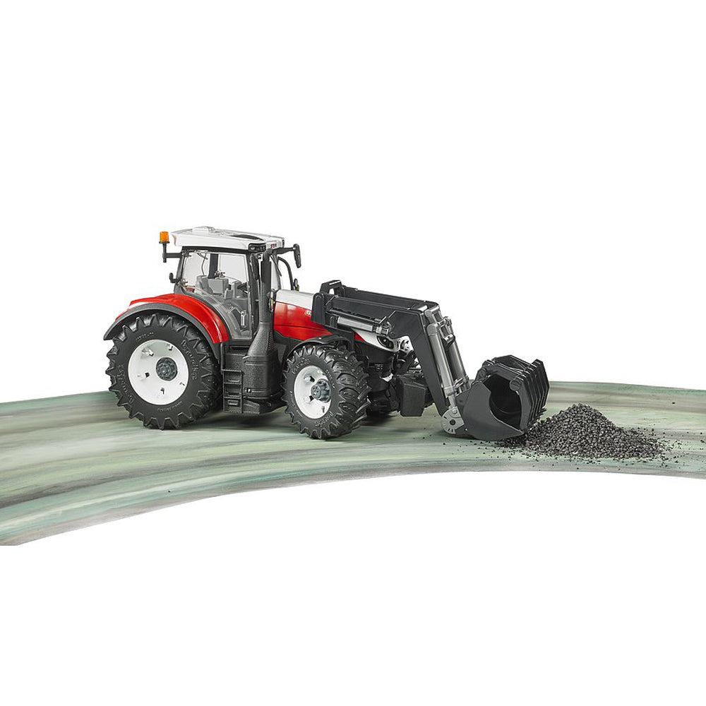 TRACTOR STEYR 6300 TERRUS CVT CU INCARCATOR FRONTAL - BRUDER (03181) - Libelula Vesela - Jucarii