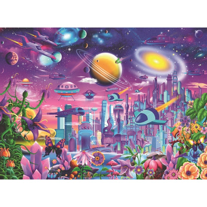 PUZZLE ORASUL COSMIC, 200 PIESE - RAVENSBURGER (13291) - Libelula Vesela - Jucarii