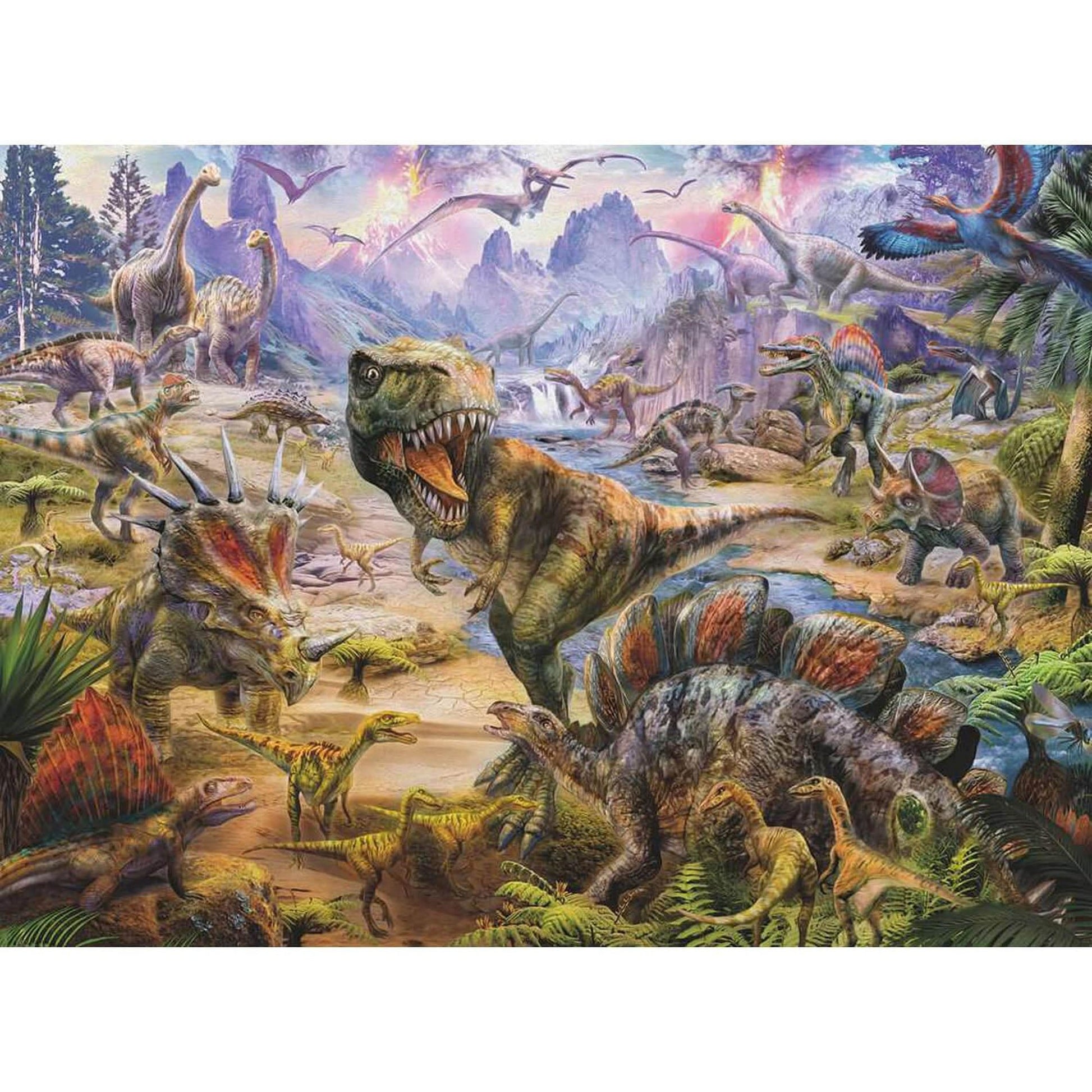 PUZZLE DINOZAURI, 300 PIESE - RAVENSBURGER (RVSPC13295) - Libelula Vesela - Jucarii