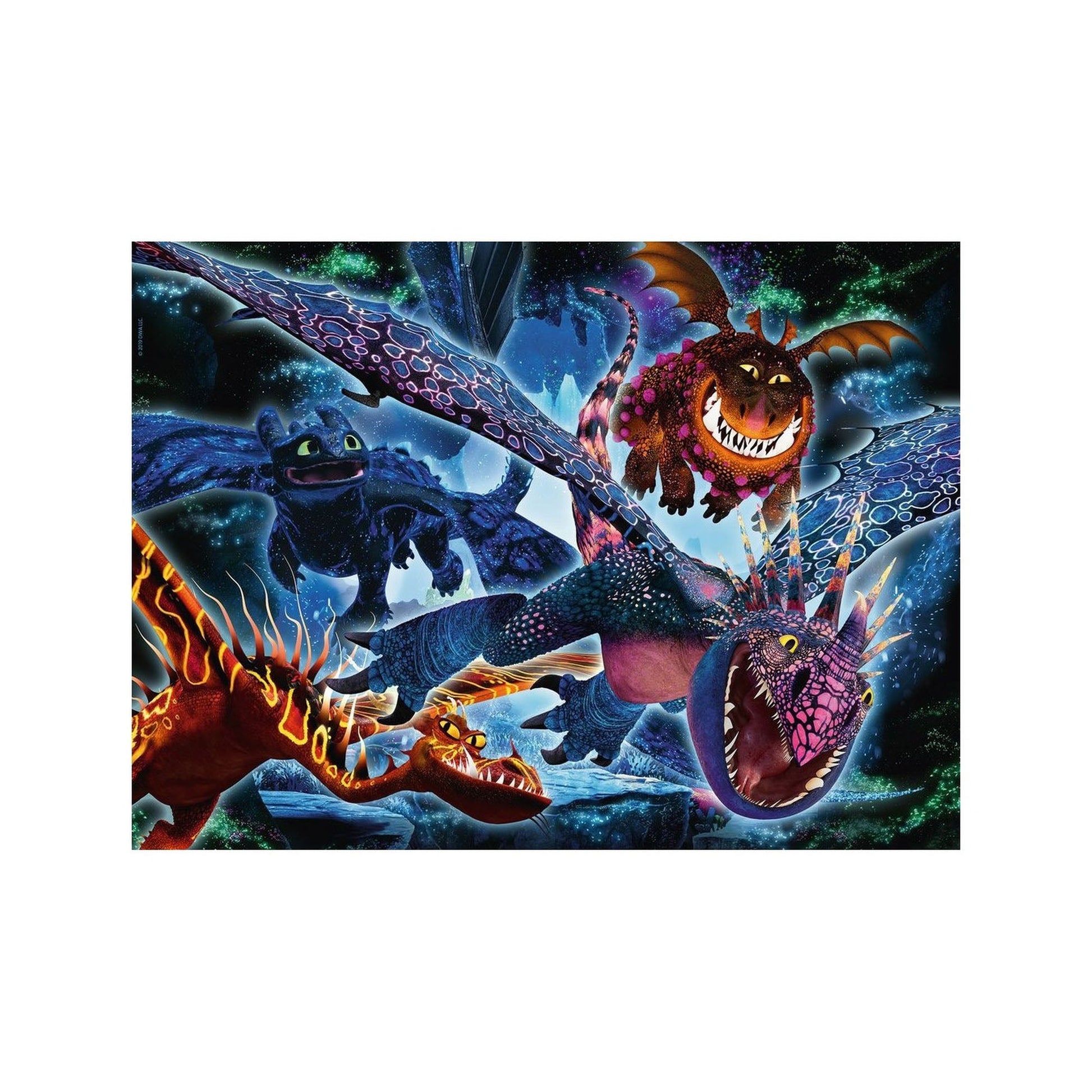 PUZZLE DRAGONS 3, 200 PIESE STARLINE - RAVENSBURGER (RVSPC13710) - Libelula Vesela - Jucarii