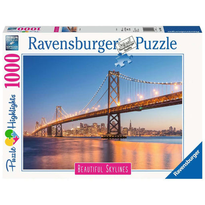 PUZZLE SAN FRANCISCO, 1000 PIESE - RAVENSBURGER (RVSPA14083) - Libelula Vesela - Jucarii