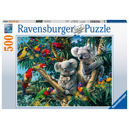 PUZZLE KOALA IN COPAC, 500 PIESE - RAVENSBURGER (RVSPA14826) - Libelula Vesela - Jucarii