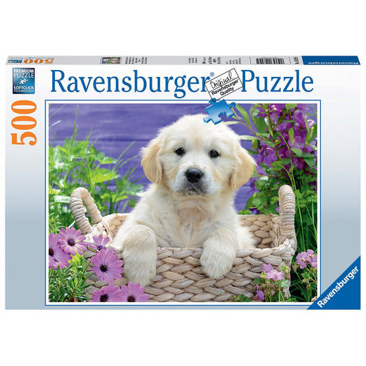 PUZZLE GOLDEN RETRIEVER, 500 PIESE - RAVENSBURGER (RVSPA14829) - Libelula Vesela - Jucarii