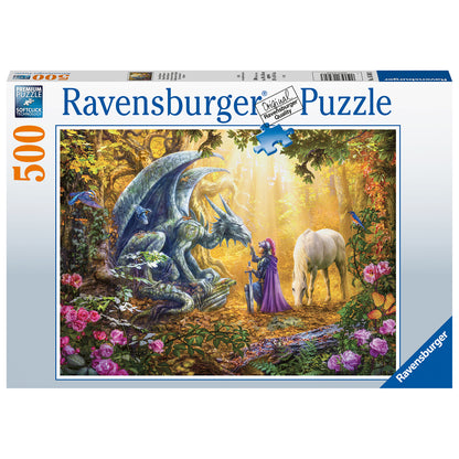 PUZZLE DRAGON, 500 PIESE - RAVENSBURGER (RVSPA16580) - Libelula Vesela - Jucarii