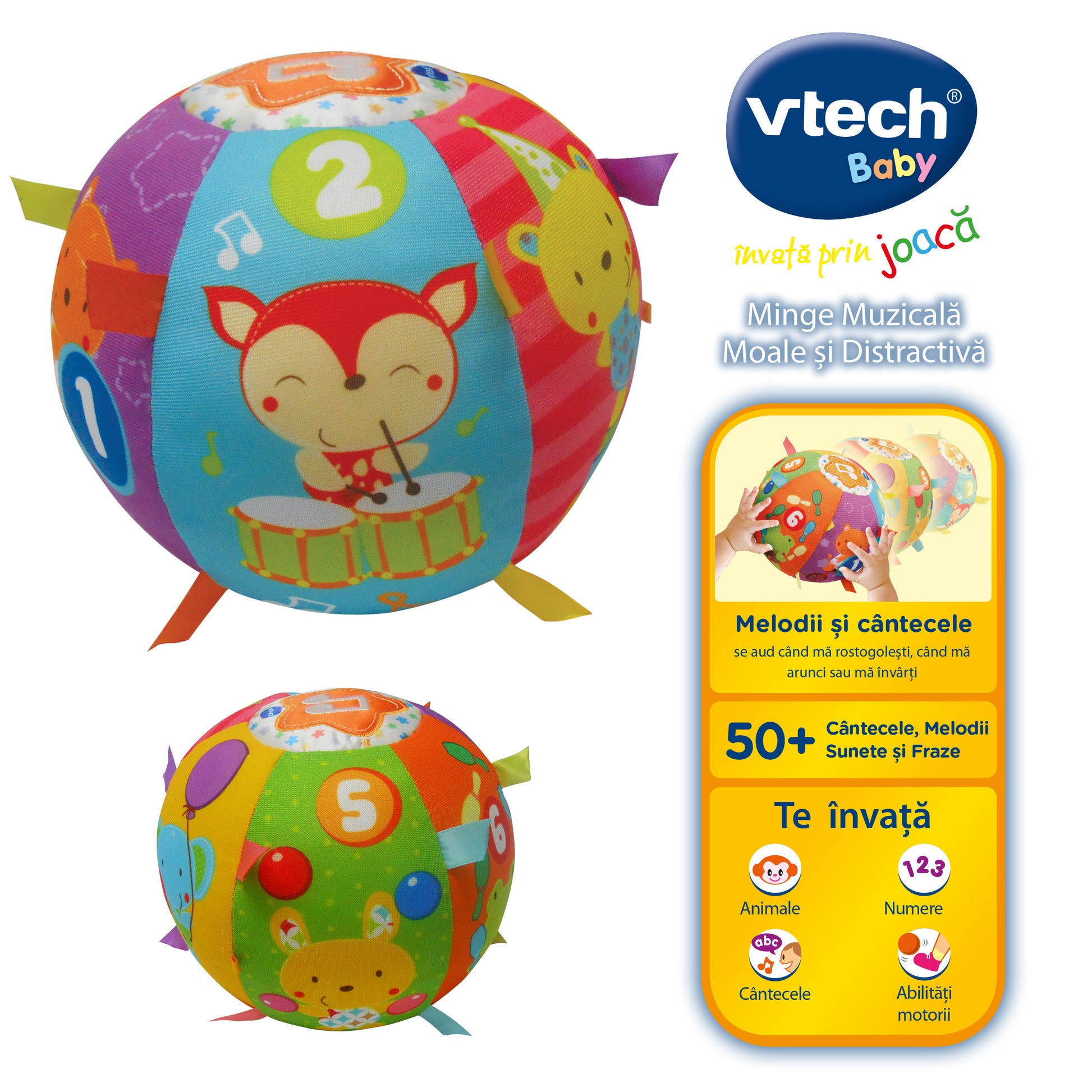 MINGE MUZICALA MOALE SI DISTRACTIVA - VTECH (VT166112) - Libelula Vesela - Jucarii