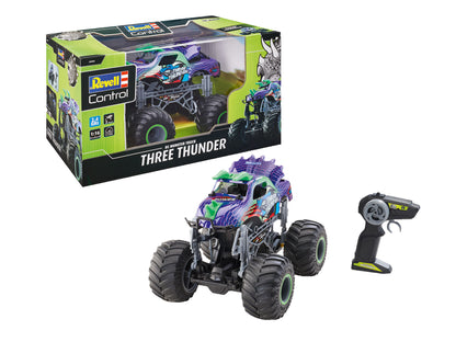 MASINA CU TELECOMANDA DINO MONSTER TRUCK THREE THUNDER - REVELL (24556) - Libelula Vesela - Jucarii