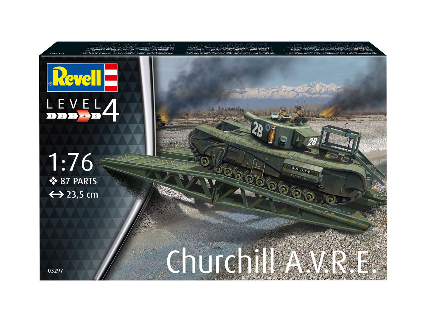 TANC CHURCHILL A.V.R.E. - REVELL (03297) - Libelula Vesela - Jucarii