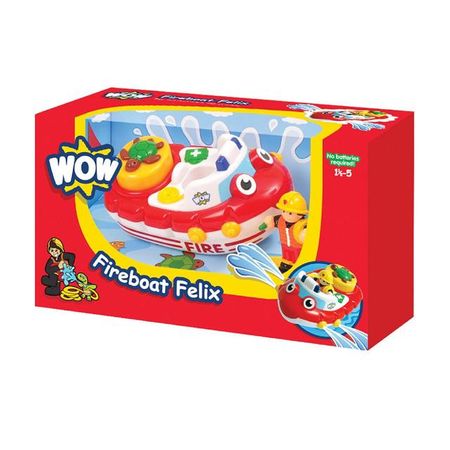 BARCA POMPIER FELIX (JUCARIE BAIE) - WOW TOYS (W01017) - Libelula Vesela - Jucarii