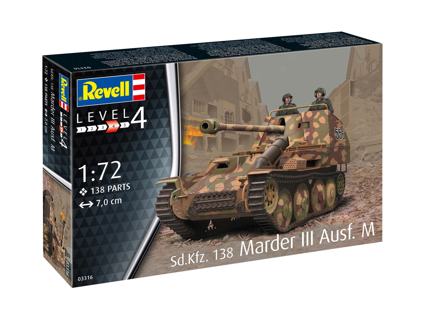 TANC SD. KFZ. 138 MARDER III AUSF. M - REVELL (03316) - Libelula Vesela - Jucarii