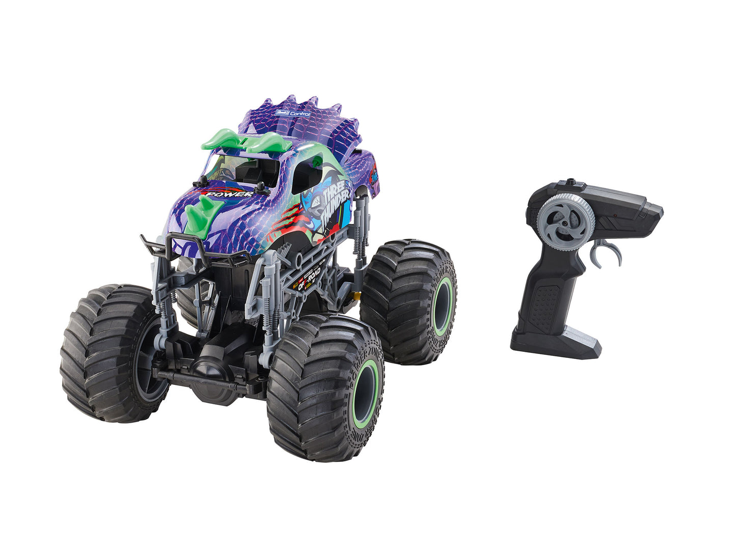 MASINA CU TELECOMANDA DINO MONSTER TRUCK THREE THUNDER - REVELL (24556) - Libelula Vesela - Jucarii