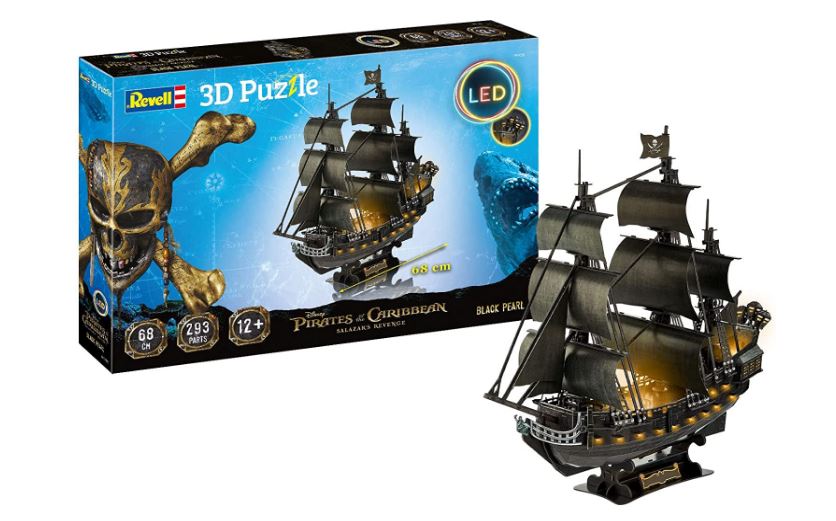 3D PUZZLE PERLA NEAGRA CU LED - REVELL (RV00155) - Libelula Vesela - Jucarii