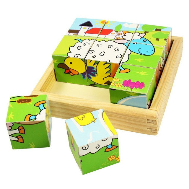 PUZZLE CUBIC - ANIMALE DOMESTICE (BJ536) - Libelula Vesela - Jucarii