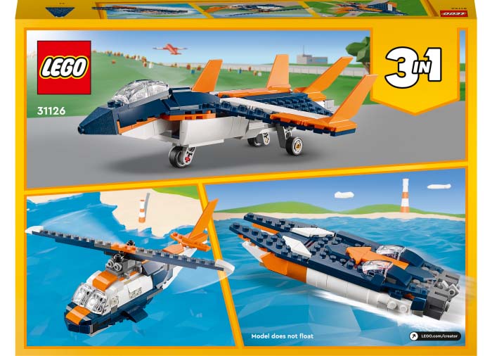 AVION SUPERSONIC - LEGO CREATOR (31126) - Libelula Vesela - Jucarii