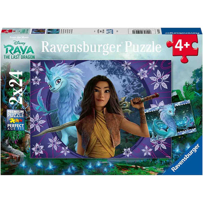 PUZZLE RAYA SI ULTIMUL DRAGON, 2X24PIESE - RAVENSBURGER (RVSPC05097) - Libelula Vesela - Jucarii