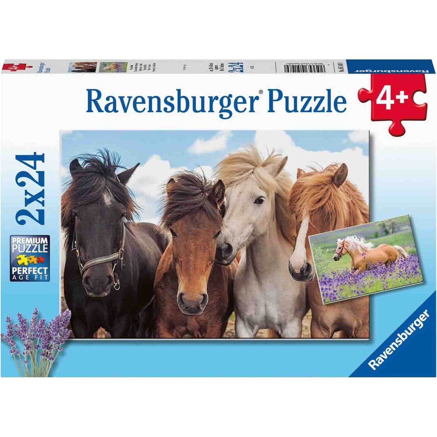 PUZZLE CAI, 2X24 PIESE - RAVENSBURGER (RVSPC05148) - Libelula Vesela - Jucarii