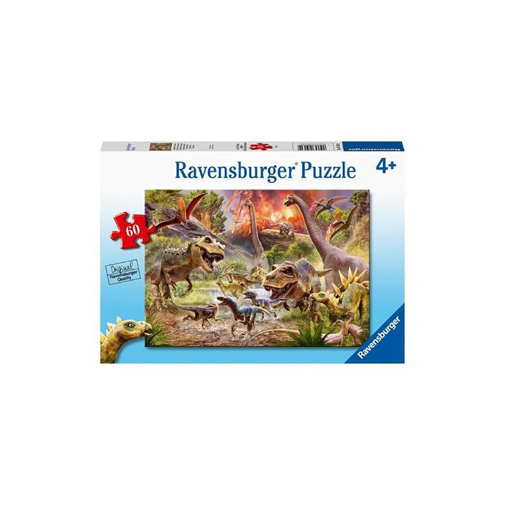 PUZZLE ATACUL DINOZAURILOR, 60 PIESE - RAVENSBURGER (RVSPC05164) - Libelula Vesela - Jucarii