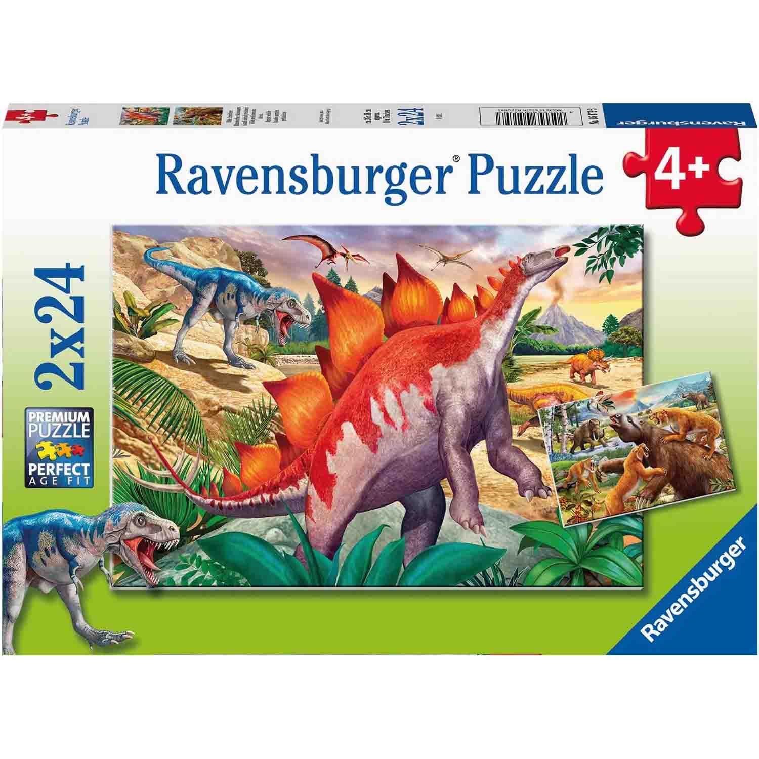 PUZZLE ANIMALE IN SALBATICIE, 2X24 PIESE - RAVENSBURGER (RVSPC05179) - Libelula Vesela - Jucarii