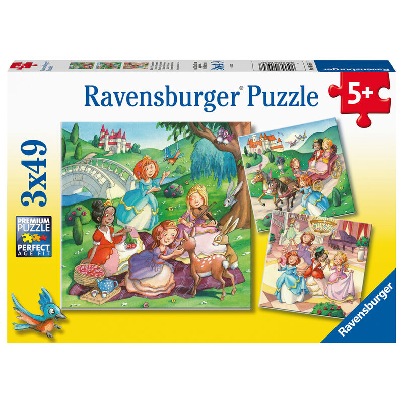 PUZZLE MICILE PRINTESE, 3X49 PIESE - RAVENSBURGER (RVSPC05564) - Libelula Vesela - Jucarii