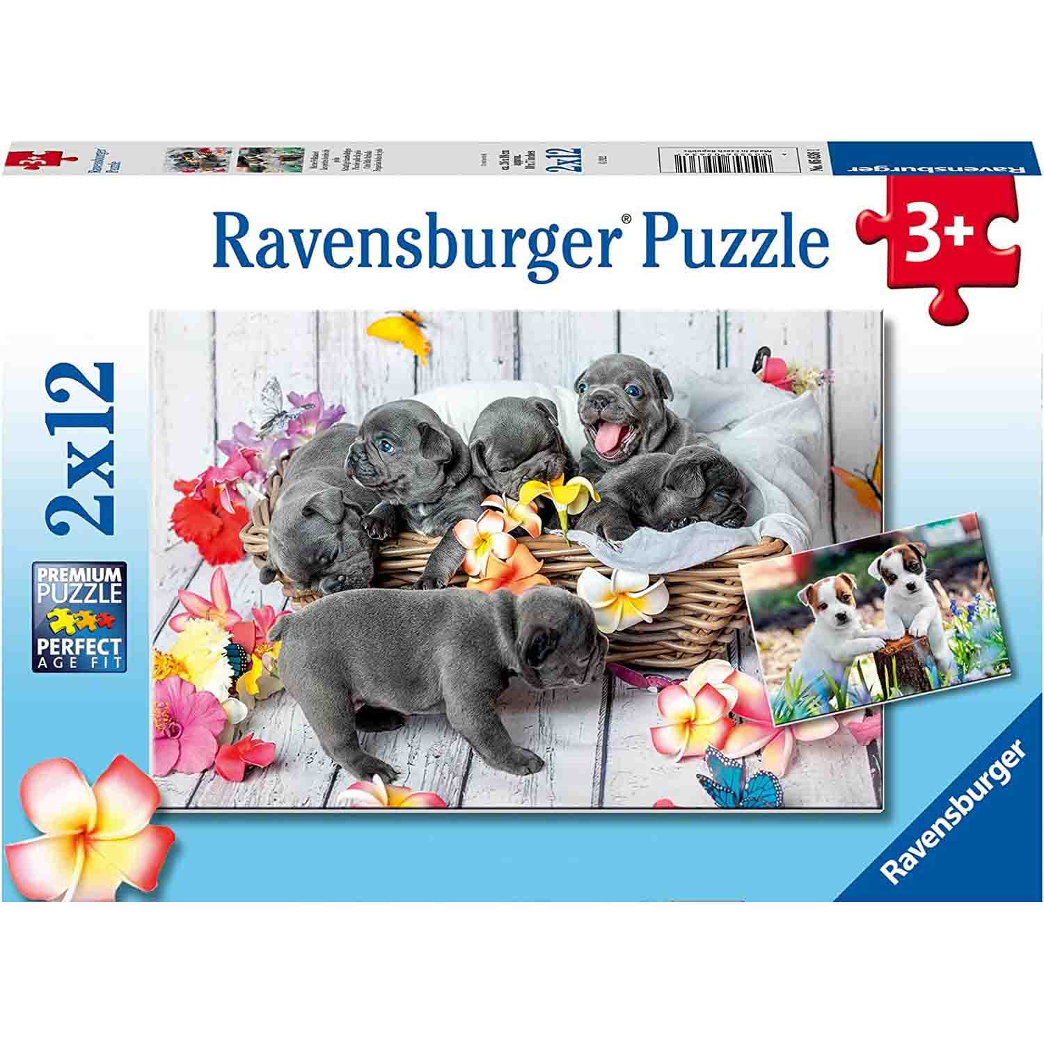 PUZZLE CATELUSI, 2X12 PIESE - RAVENSBURGER (RVSPC05636) - Libelula Vesela - Jucarii