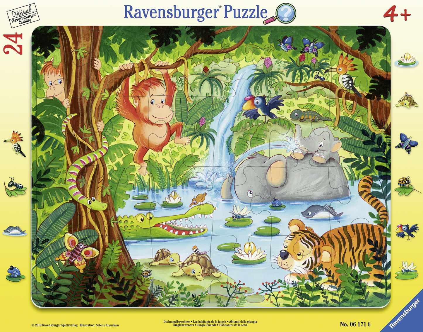 PUZZLE TIP RAMA JUNGLA, 24 PIESE - RAVENSBURGER (RVSPC06171) - Libelula Vesela - Jucarii