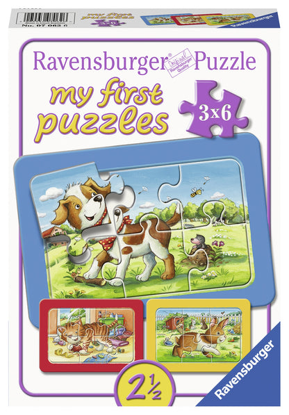 PUZZLE ANIMALUTE, 3X6 PIESE - RAVENSBURGER (RVSPC07062) - Libelula Vesela - Jucarii