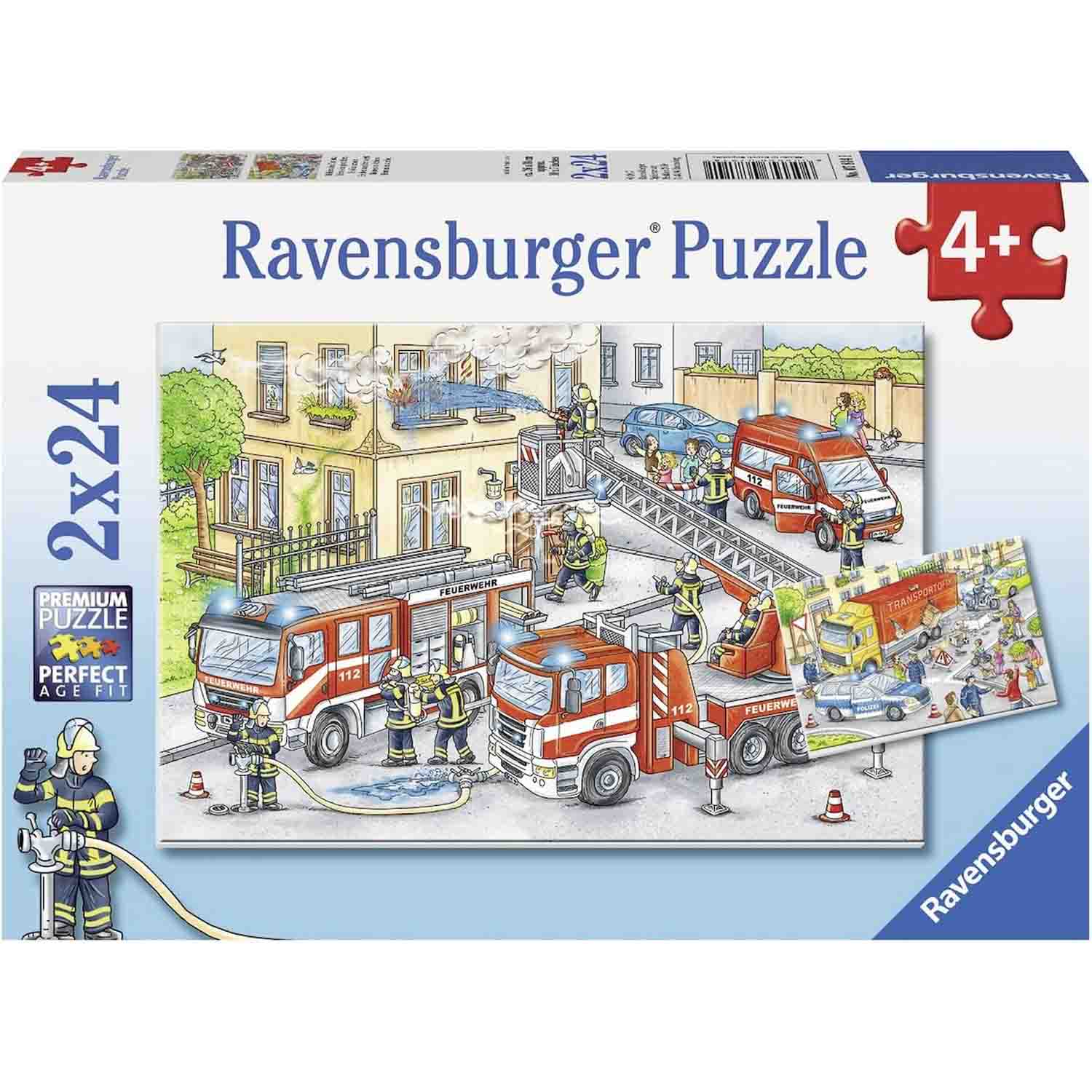 PUZZLE EROI IN ACTIUNE, 2X24 PIESE - RAVENSBURGER (RVSPC07814) - Libelula Vesela - Jucarii