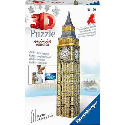 PUZZLE 3D MINI BIG BEN, 54 PIESE - RAVENSBURGER (RVS3D11246) - Libelula Vesela - Jucarii