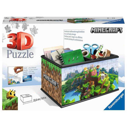 PUZZLE 3D CUTIE DEPOZITARE MINECRAFT, 216 PIESE - RAVENSBURGER (RVS3D11286) - Libelula Vesela - Jucarii