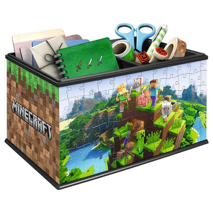 PUZZLE 3D CUTIE DEPOZITARE MINECRAFT, 216 PIESE - RAVENSBURGER (RVS3D11286) - Libelula Vesela - Jucarii