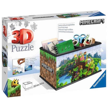 PUZZLE 3D CUTIE DEPOZITARE MINECRAFT, 216 PIESE - RAVENSBURGER (RVS3D11286) - Libelula Vesela - Jucarii