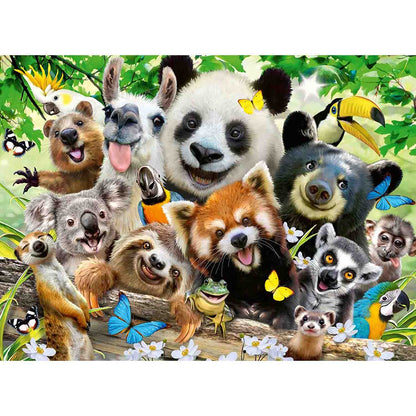 PUZZLE SELFIE CU ANIMALE, 300 PIESE - RAVENSBURGER (RVSPC12893) - Libelula Vesela - Jucarii