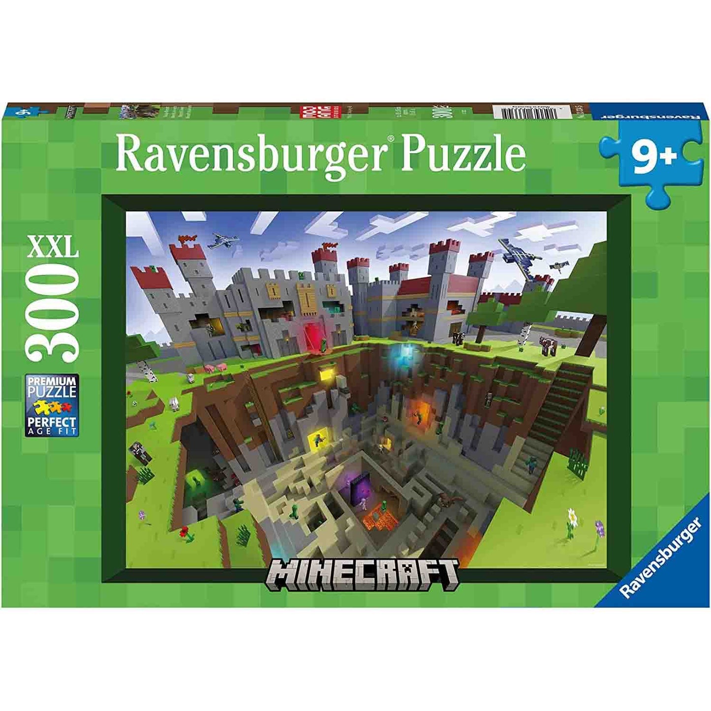 PUZZLE MINECRAFT, 300 PIESE - RAVENSBURGER (RVSPC13334) - Libelula Vesela - Jucarii