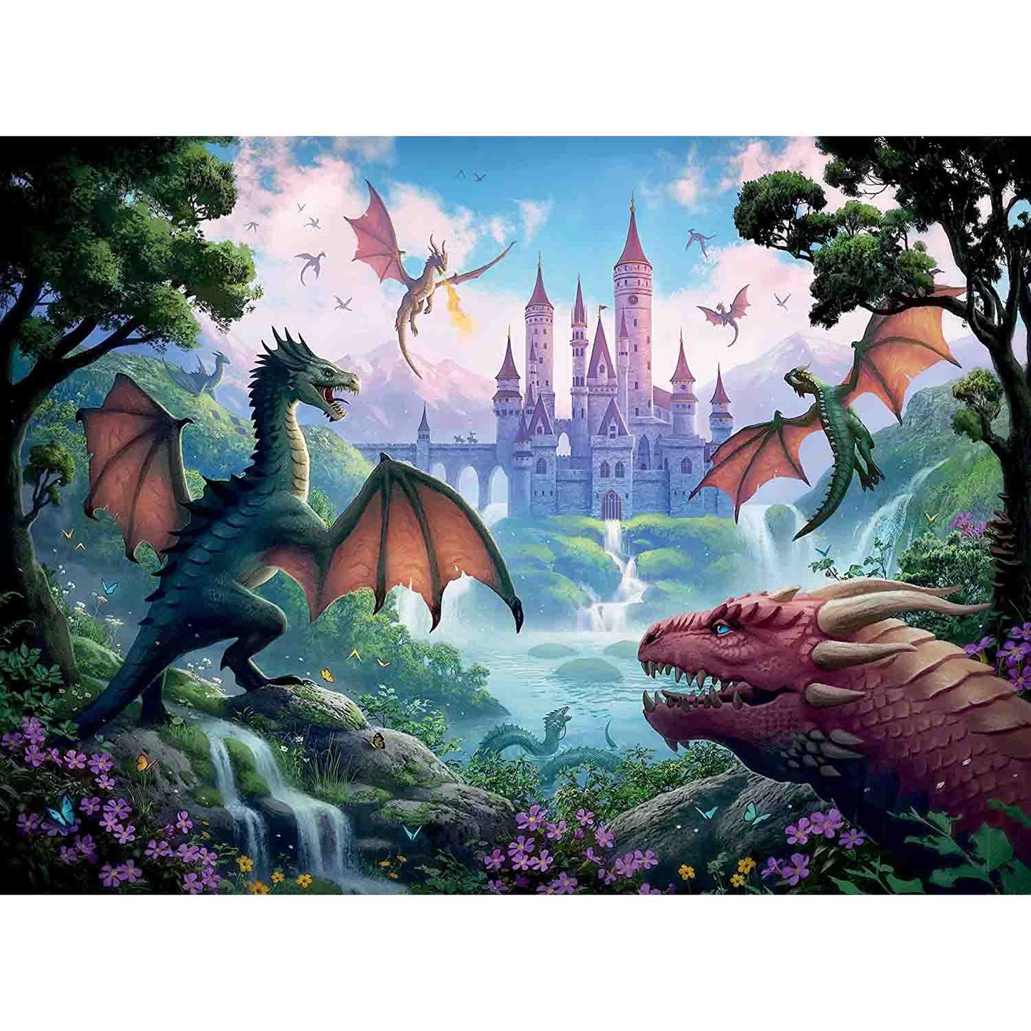 PUZZLE DRAGONI, 300 PIESE - RAVENSBURGER (RVSPC13356) - Libelula Vesela - Jucarii