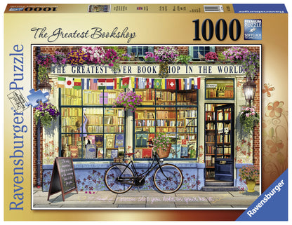 PUZZLE LIBRARIE GROZAVA, 1000 PIESE - RAVENSBURGER (RVSPA15337) - Libelula Vesela - Jucarii