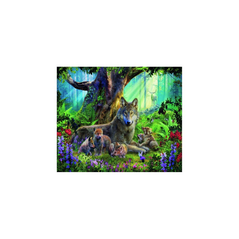 PUZZLE FAMILIE LUPI, 1000 PIESE - RAVENSBURGER (RVSPA15987) - Libelula Vesela - Jucarii