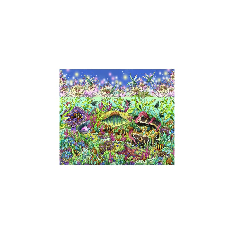 PUZZLE COMORILE DE SUB APA, 1000 PIESE - RAVENSBURGER (RVSPA15988) - Libelula Vesela - Jucarii